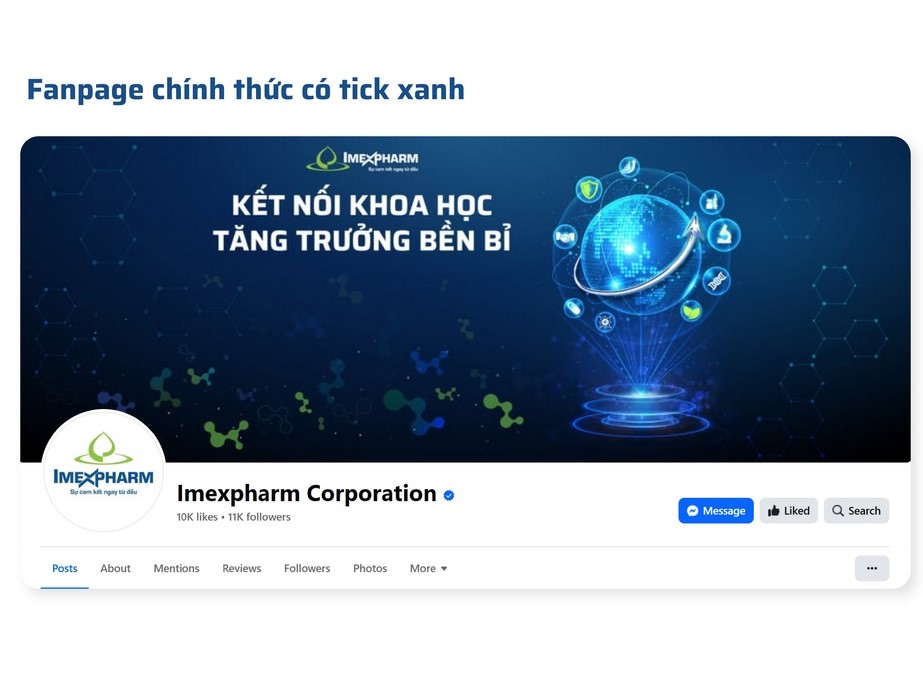 Cảnh báo: trang Facebook giả mạo Imexpharm