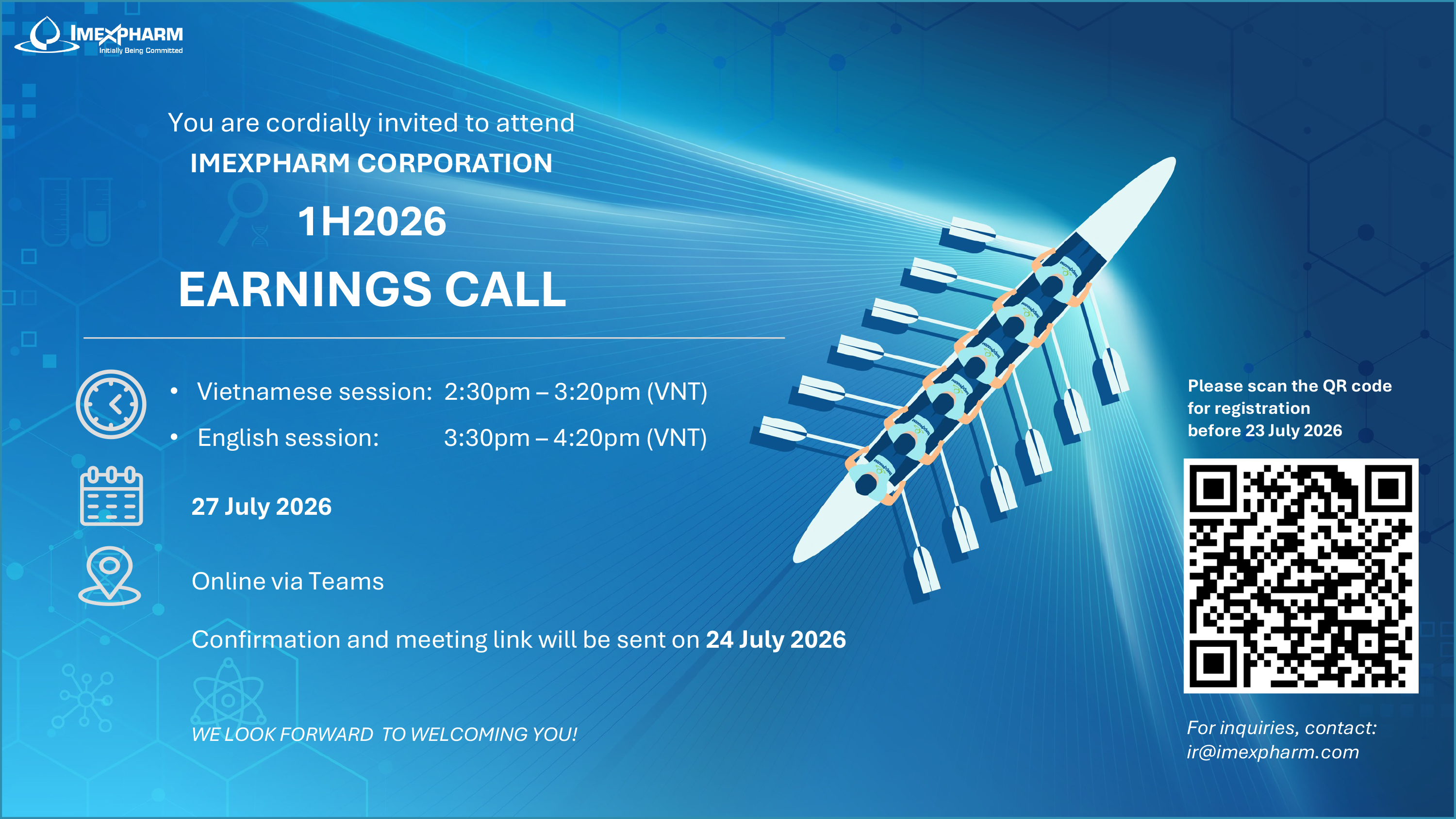Thông báo: Sự kiện công bố KQKD 6 tháng đầu năm 2026