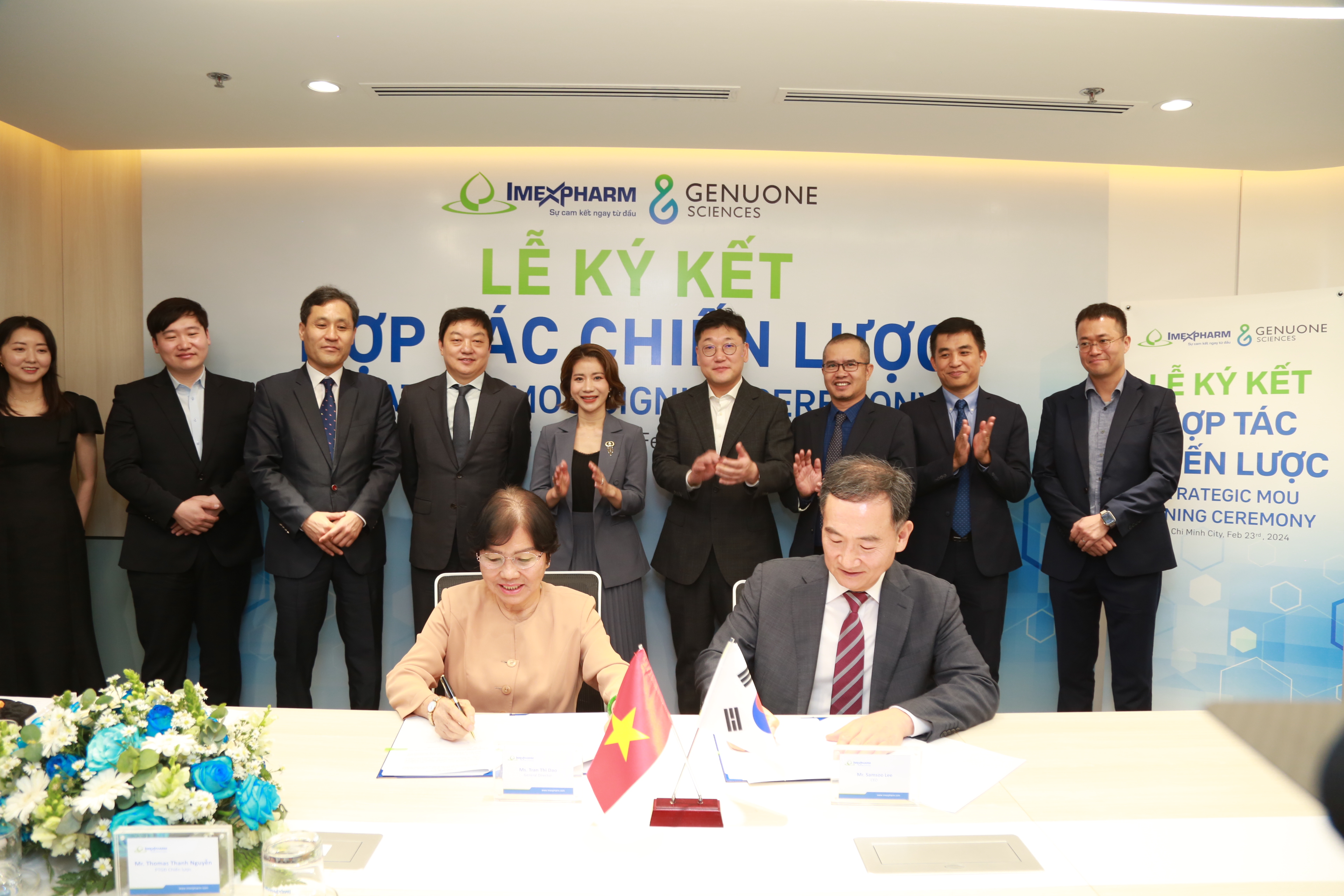 Strategic partnership signing ceremony between Imexpharm and Genuone Sciences in Vietnam Strategic partnership signing ceremony between Imexpharm and Genuone Sciences in Vietnam